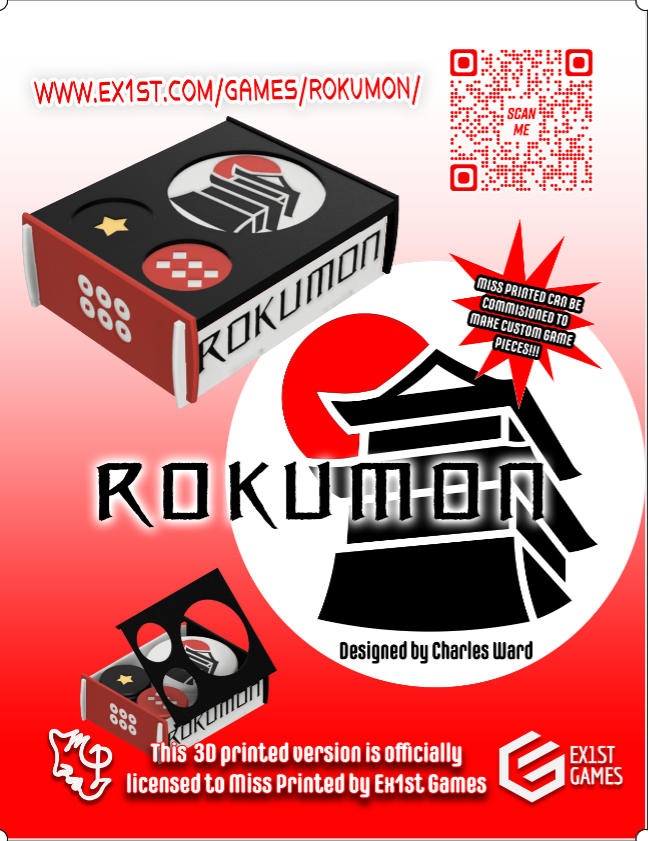 EX1ST GAMES - ROKUMON- 3D PRINTED BY MISS PRINTED