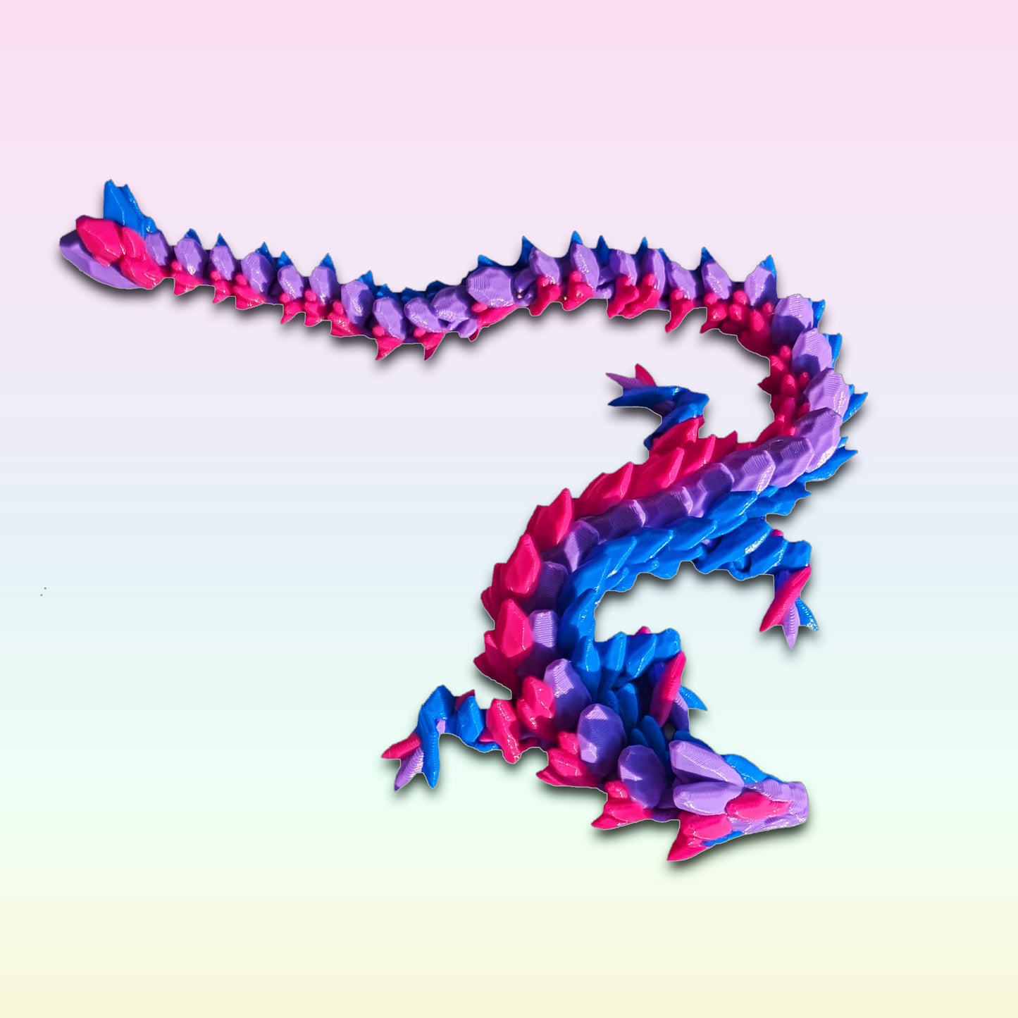 3D Printed - ADULT GEMSTONE PRIDE DRAGON