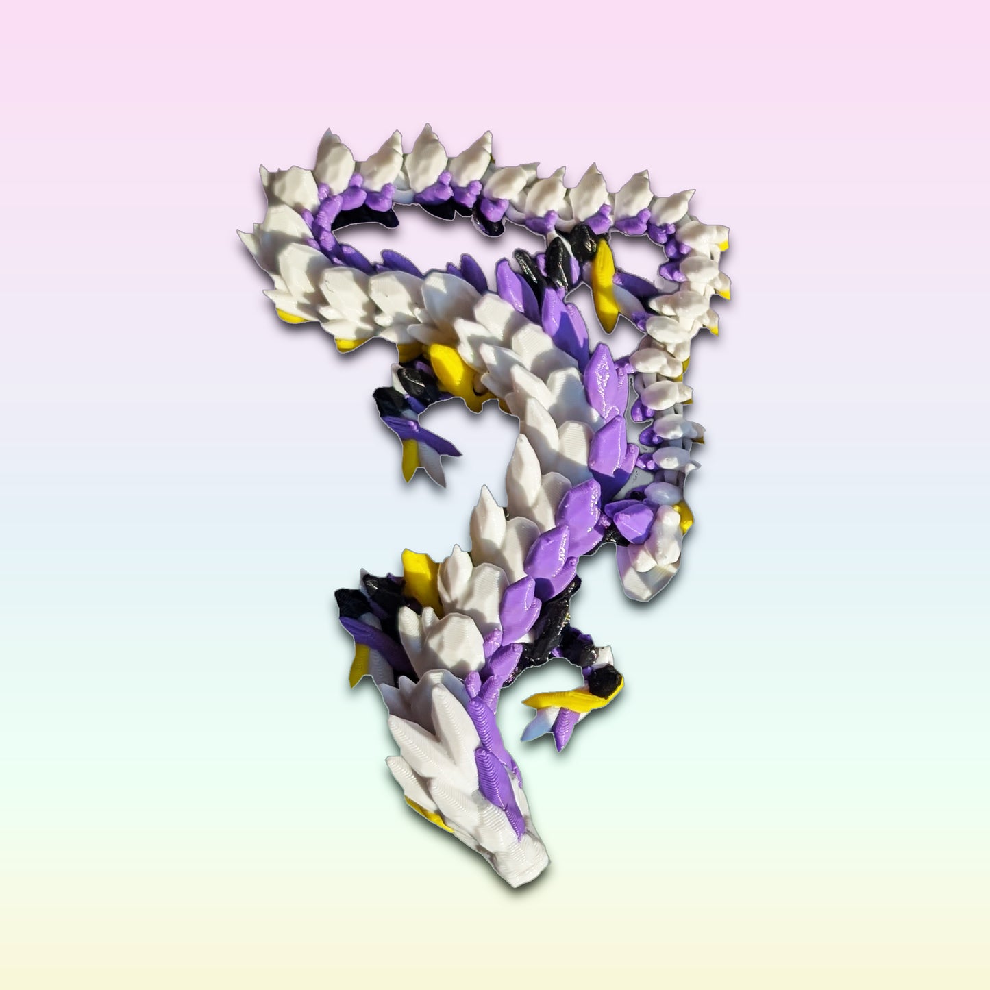 3D Printed - ADULT GEMSTONE PRIDE DRAGON