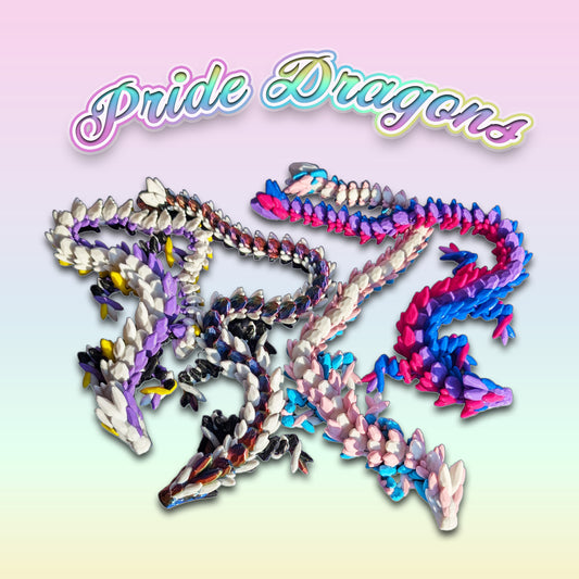 3D Printed - ADULT GEMSTONE PRIDE DRAGON