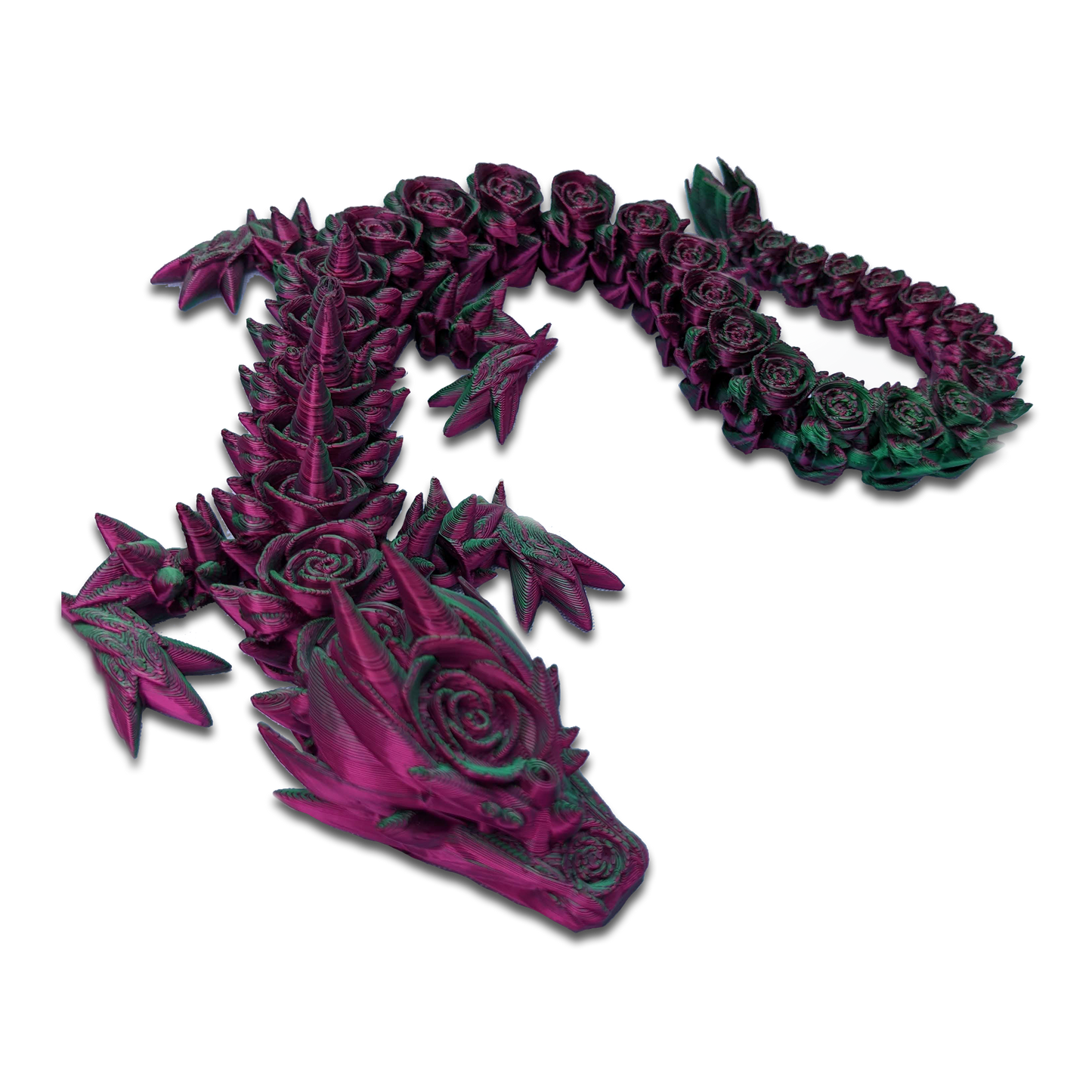 MISS PRINTED-3D Printed Articulated Dragons- ADULT ROSE DRAGON