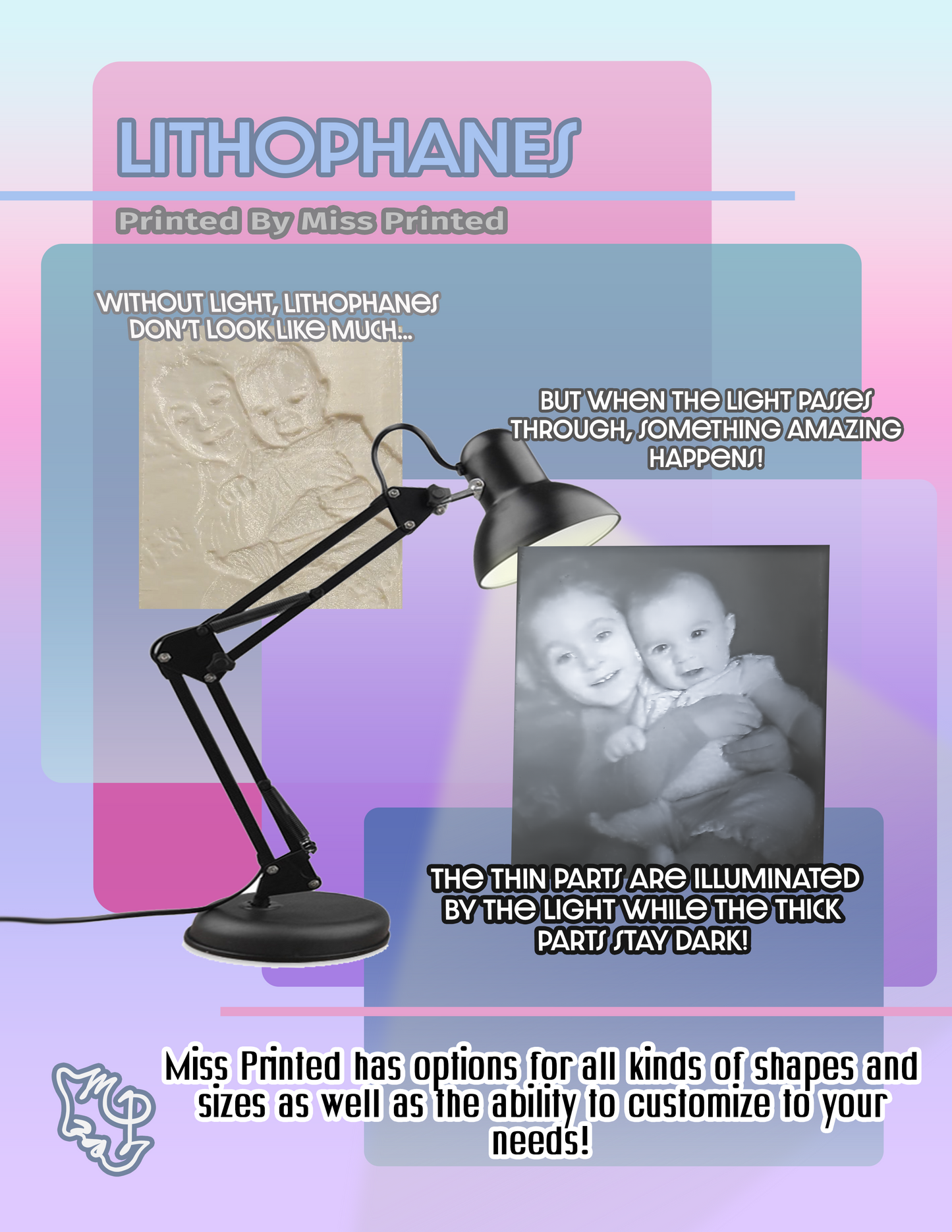 MISS PRINTED- CUSTOM LITHOPHANES