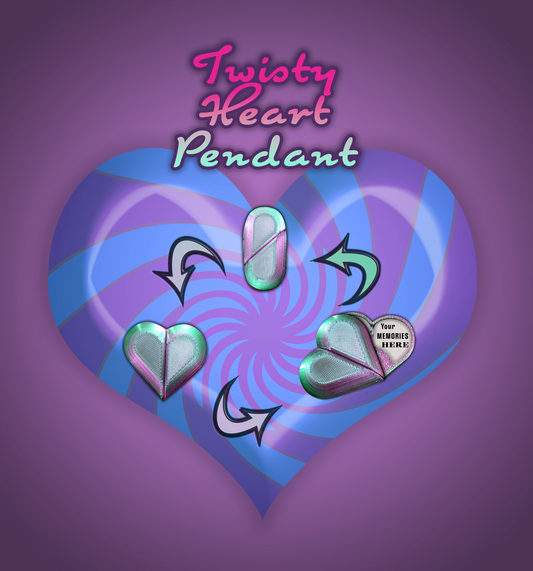 MISS PRINTED - Heart Shaped Fidget Locket / Keychain